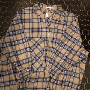 Baggy southpole like 90s vintage plaid flannel cotton jacket